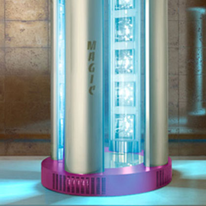 Magic tanning shower plus solarium 4 columns